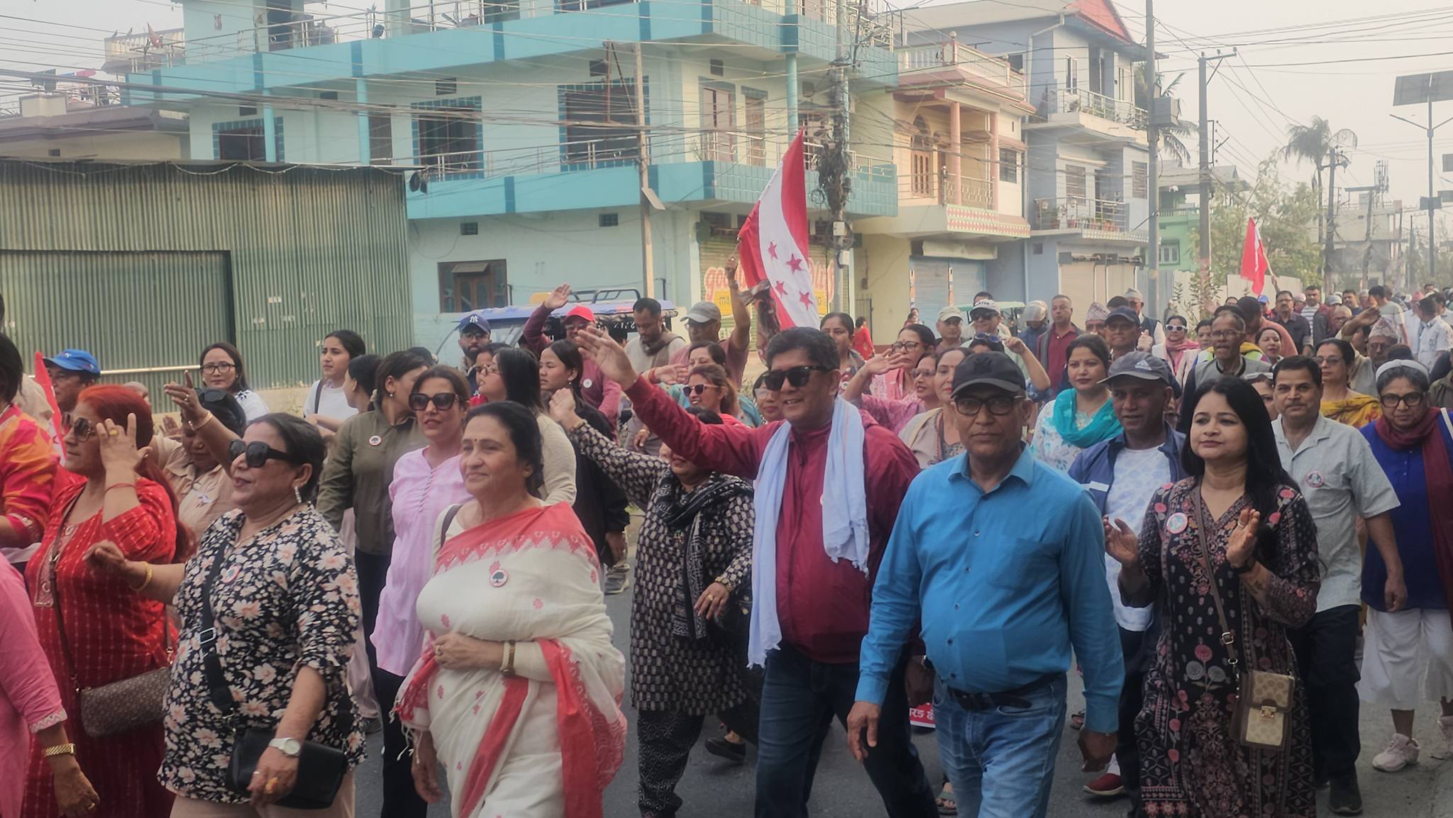 मोरङ- ४ मा कांग्रेसको पैदल र्याली र कोणसभा सम्पन्न